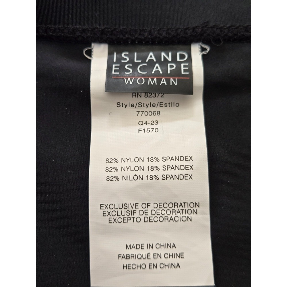 Island EscapeTummy Control Swimskirt Women's 18W Black NWT - Picture 8 of 11